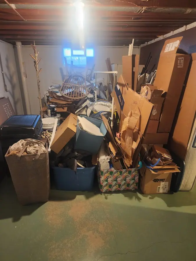 Roll-off dumpster container at job site for 4 Yard Dumpster Rental in Riverside